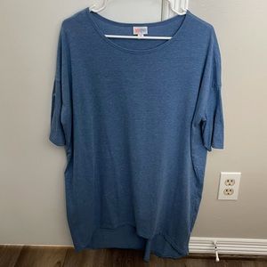 Solid blue medium lularoe irma tee